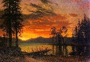 Albert Bierstadt Sunset over the River Spain oil painting artist